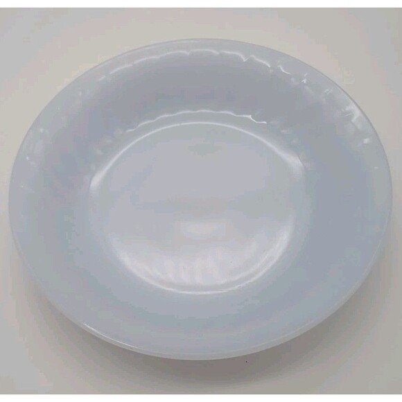 Fire King Azure Delphite Icy Blue Swirl Shallow Bowl Soup Pasta 7.5" - Picture 1 of 5